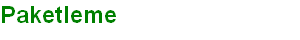 Paketleme